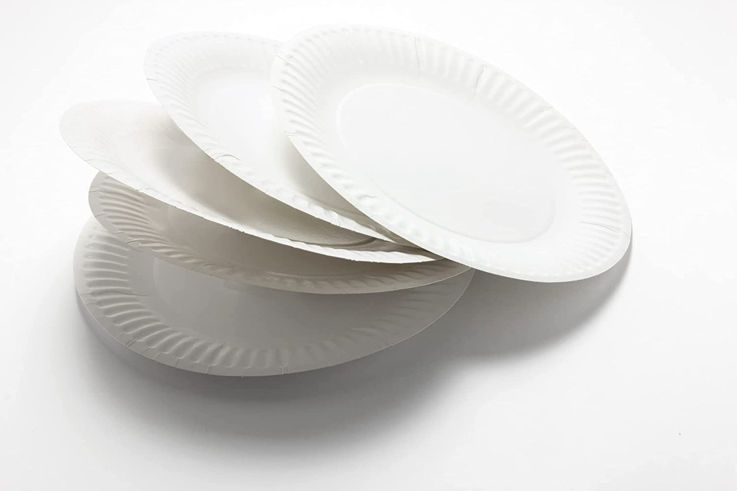 Spa Stix 6" Disposable Uncoated Paper Plate - Pack of 300 Count. White Paper Plates. 6 Inches