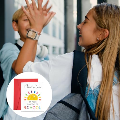 First Day of School Greeting Card for Kids - Good Luck on Your First Day