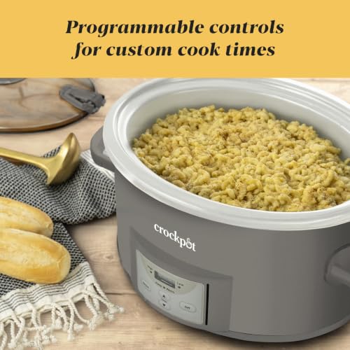 Crockpot® 7-Quart Programmable Slow Cooker with Locking Lid, Grey