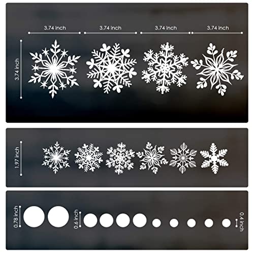 DC-BEAUTIFUL Christmas Snowflakes Clings Decoration Set - Winter Wonderland Window Stickers, 318 Pieces, Holiday Party Decor