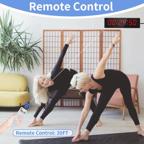 Ousmile Plug-in Digital Stopwatch & Timer with Remote, Countdown & Interval for Gym