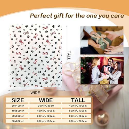 Dog Paw Blanket, Dog Paw Christmas Santa Claus Xmas Truck Blankets, Gift for Girls Dog Paw Lover, 30"x40" Soft Lightweight Plush Throw Blanket for Couch Bed Sofa Decoration