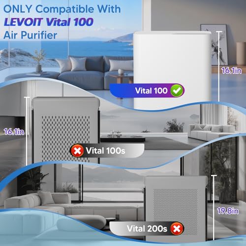 Vital 100 Air Purifier Filter Replacement Pack of 2 for Levoit Vital 100