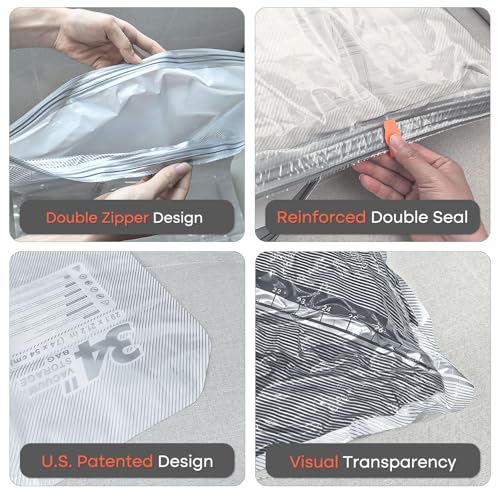 Vacbird 15 Pack Cordless Vacuum Seal Bags with Rechargeable Pump - Space Saver Compression Storage for Clothes Bedding Travel Variation of THIS listing
