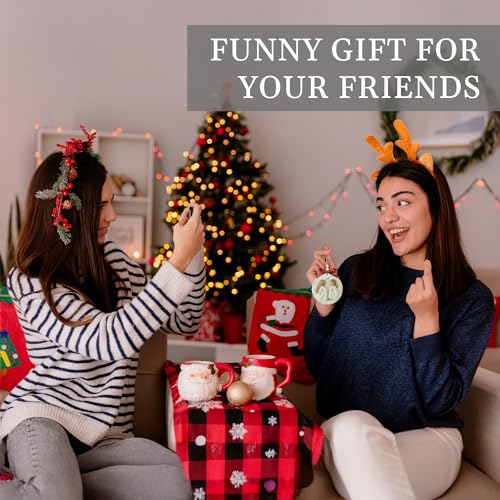 2D Flat Friendships Ornament 2025, Best Friends Christmas Ornaments for Tree Decorations, Gift for Best Friend Woman, Friendship Gifts, White Elephant Gifts for Women, Long Distance