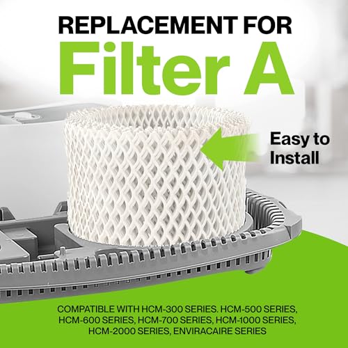 White 4 Pack of Humidifier Filters Compatible with Honeywell HAC-504 & HCM-350