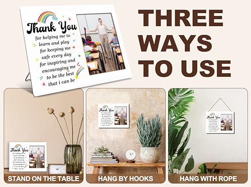 Thank You For Helping Me To Learn - Teacher Appreciation 8x10 Frame, 4x6 Photo Gift