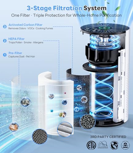 Air Purifier for Home with Sleep Mode Pet Air Cleaner