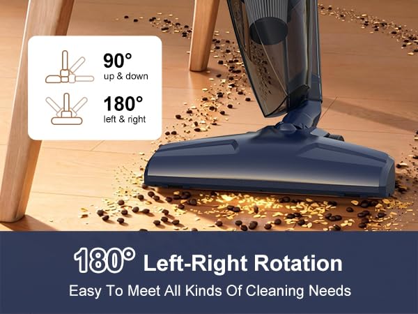Sancorp Blue Corded Small Stick Vacuum Cleaner - Lightweight, 14KPa Suction, 3-in-1 Handheld & Upright