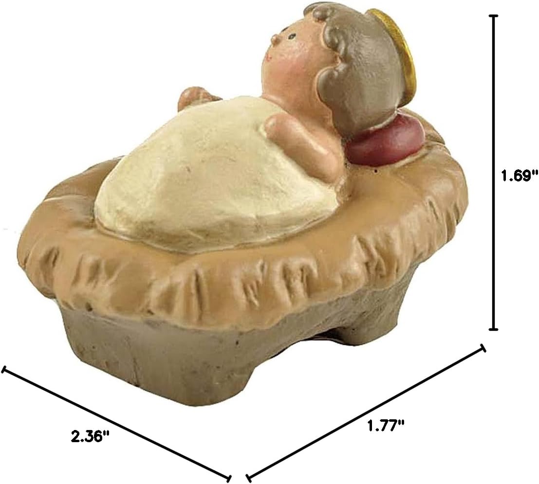 Miniature Holy Family Nativity Figurine - 2.56 Inch Tabletop Christmas Decoration