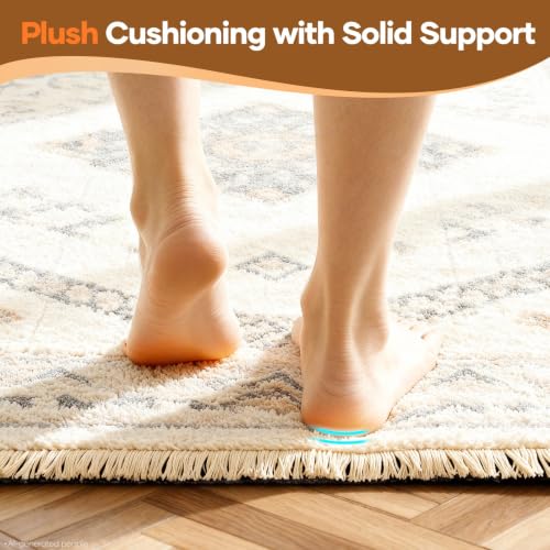 4' x 6' Rug Pad Non Slip Cushioned Gripper - Felt & Silicone Backing, 1/4 Inch Thick