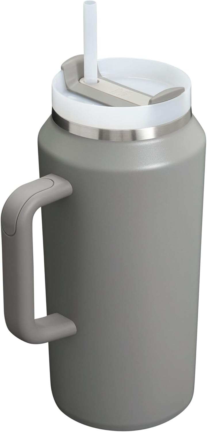 STANLEY Quencher H2.0 Tumbler - 64 oz Insulated Stainless Steel Cup with Handle & Straw | BPA-Free | Stone