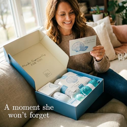 The Love Crate Co. Self Care Package for Women – Thinking of You Self Care Kit, Orange Birthday Box for Her, Get Well Soon Basket, Spa Treat for Women, After Surgery Care Package, Thoughtful Gift Idea
