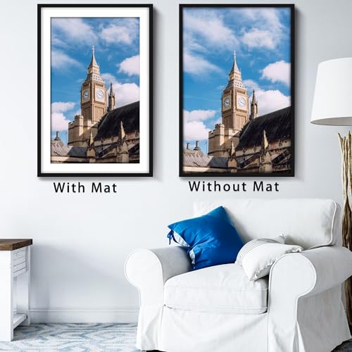 Black 24x36 Poster Frame with 20x30 Mat - Pack of 3 Wall Art Frames