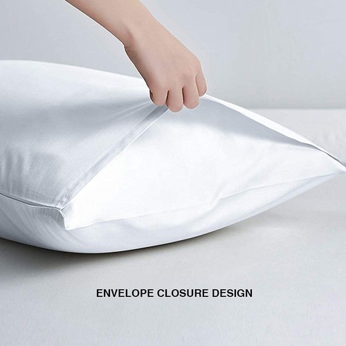 FLXXIE King Pillow Cases - Soft Microfiber Covers, Wrinkle & Stain Resistant, 20x36, White - Set of 2