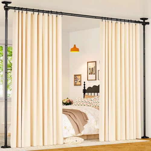 Goovilla Black Room Divider, 28-70 Inch Width, 4-10ft Height, No Curtains