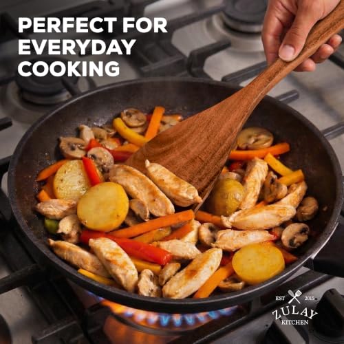 9-Piece Teak Wooden Utensil Set with Gift Box - Non-Stick Cooking Tools