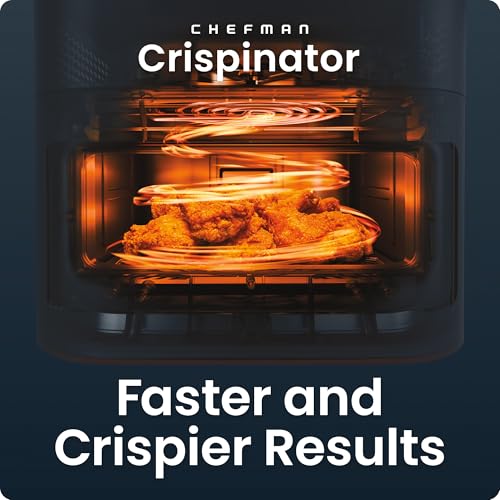 Chefman Crispinator Air Fryer 6-in-1 with 8 Qt capacity, 450°F Max