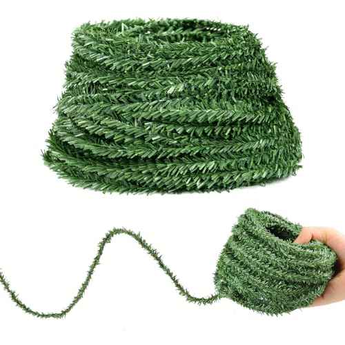 50 FT Christmas Miniature Artificial Pine Garlands,Mini Pine Greenery Roping Garlands for Christmas Crafts and Holiday Outdoor Decor