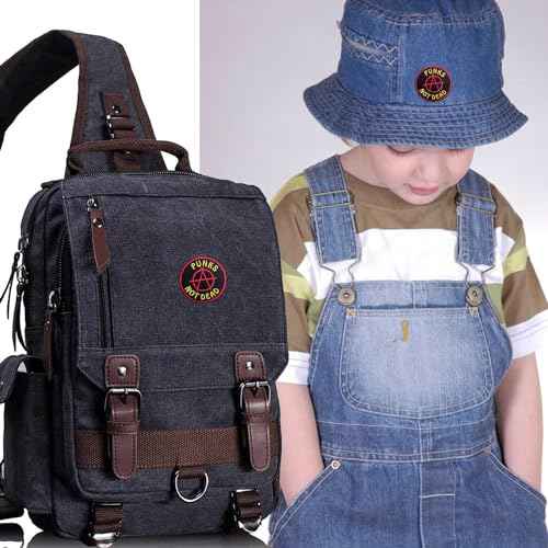 2.6" Punks Not Dead Patch - Embroidered Iron On Sewable Patch Emblem Badge for Clothes Jacket Jeans Backpacks DIY Craft Accessories