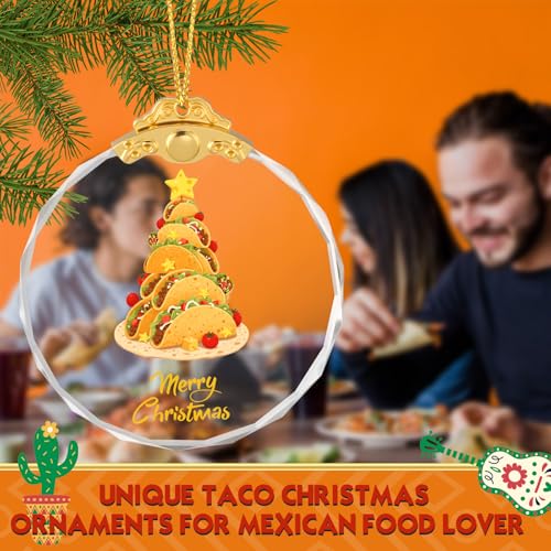 Soulchen Crystal Taco Christmas Ornament – Mexican Food Tree Decoration 2.68in