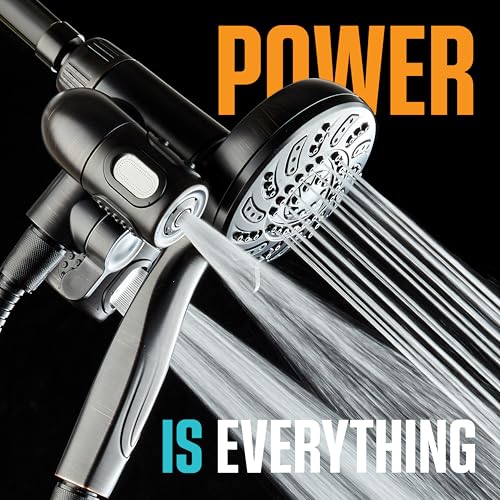 AquaDance Oil Rubbed Bronze High-Pressure Handheld Shower Head with 156 Modes & Hydro Arms