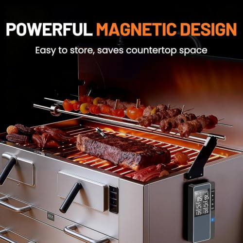 Wireless Bluetooth Meat Thermometer with Dual Probes and App Monitoring