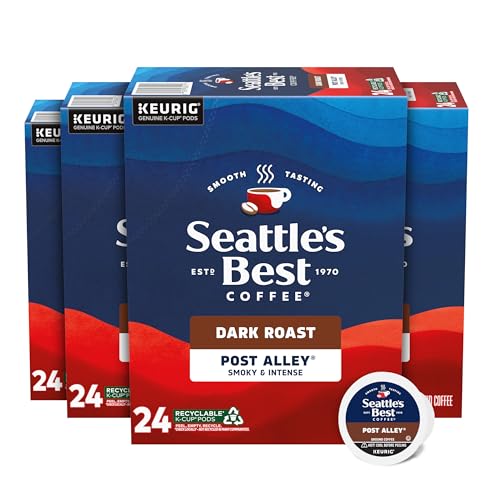 Seattle's Best Post Alley Dark Roast K-Cup Pods - 96 Count, Smooth & Bold Coffee