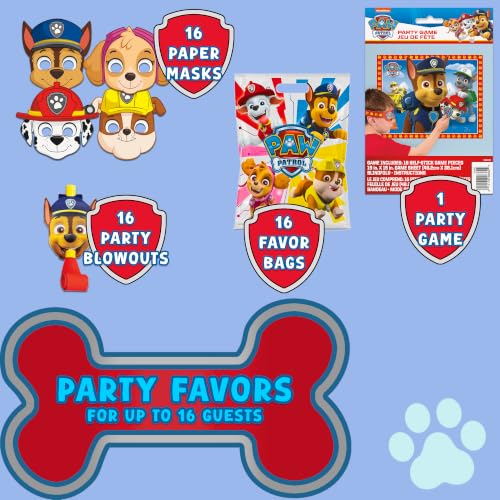 Paw Patrol Boy Birthday Party Supplies Set - Serves 16 with Plates, Cups, Masks & Decorations - UltimateXL Variation