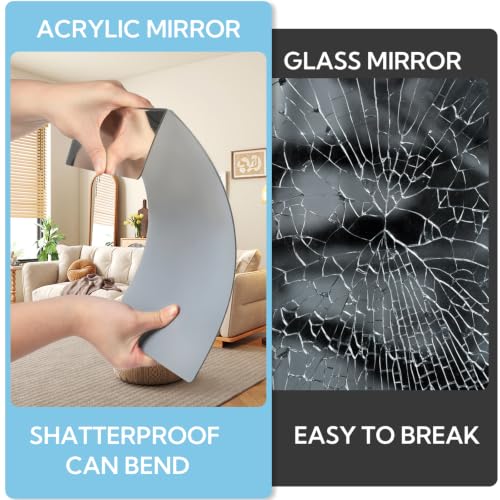 16 Pack Shatterproof Acrylic Mirror - Freestanding Table Mirrors Bulk Variation 16