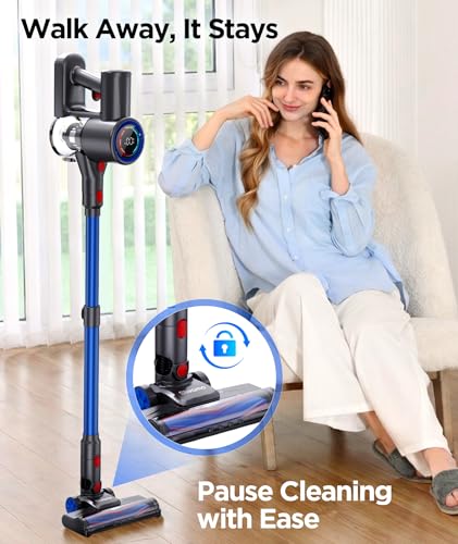 Slivamo S10 Cordless Vacuum Cleaner 40KPa 45-Minute Runtime, LED Touch Display