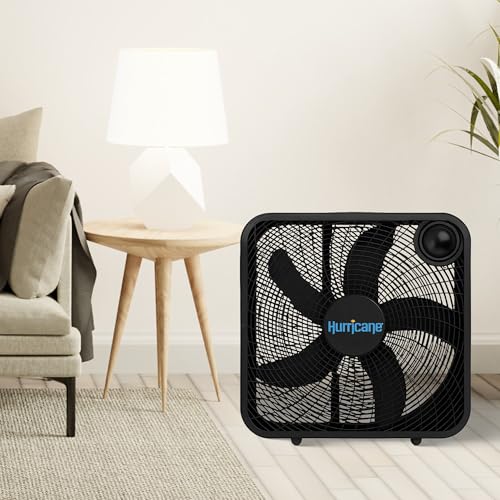Hurricane Classic 20-Inch Floor Box Fan - 3-Speed, Black, 1 Pack