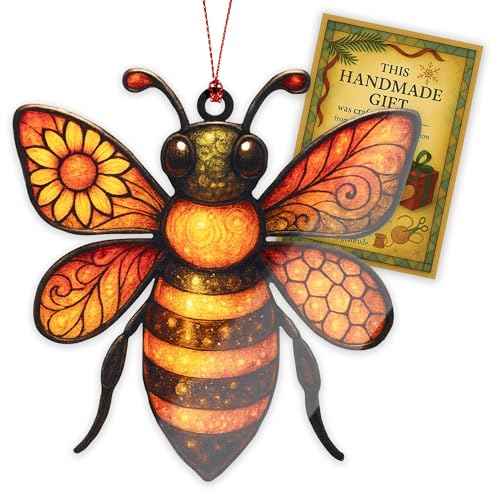 Bee ornament - Honey bee decor - bee gifts for women - bee gifts - bee decorations for home - Christmas ornament 2025 - White elephant gifts - Xmas Tree Funny Decoration