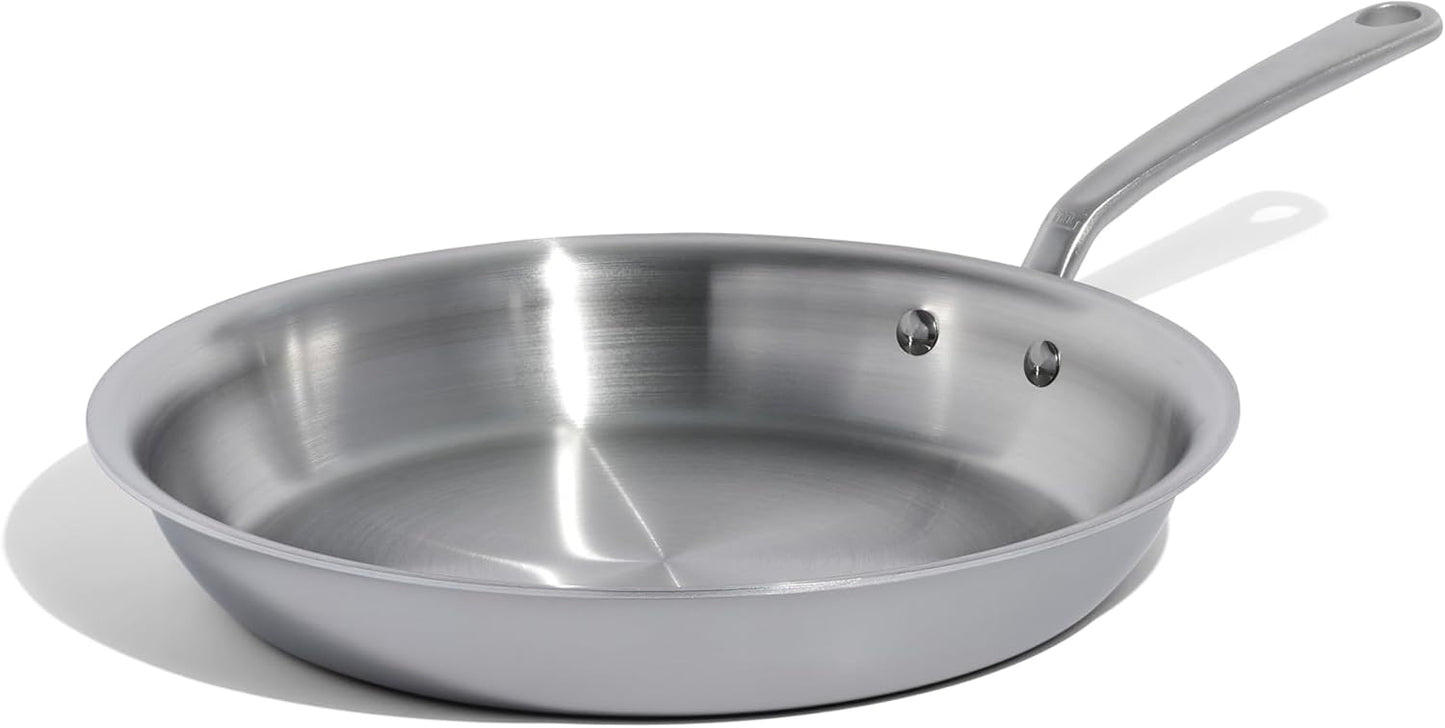 Made In Cookware - 12-Inch Stainless Steel Frying Pan | 5-Ply Clad | Professional Induction Cookware