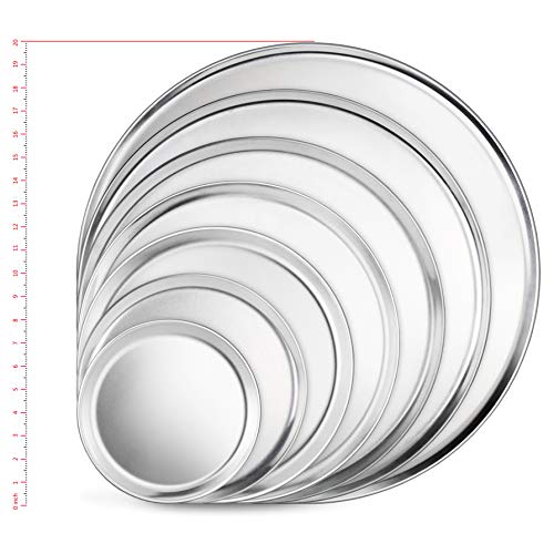 Silver Aluminum Pizza Pan 16-Inch Pack of 6 - Commercial-Grade Bakeware