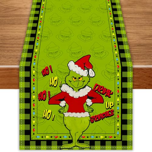 Christmas Table Runner 13x72 Inch Christmas Xmas Winter Holiday Decorations and Supplies for Home Kitchen Dining Room Table Decor