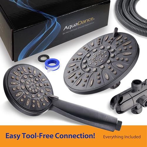 7-Inch High Pressure Rain & Handheld Shower Head Combo - Oil Rubbed Bronze, 2.5 GPM
