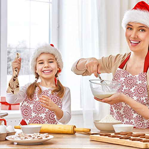 Boao Classic Style Christmas Wooden Spoons Set - 5 Pcs Kitchen Utensils Gift