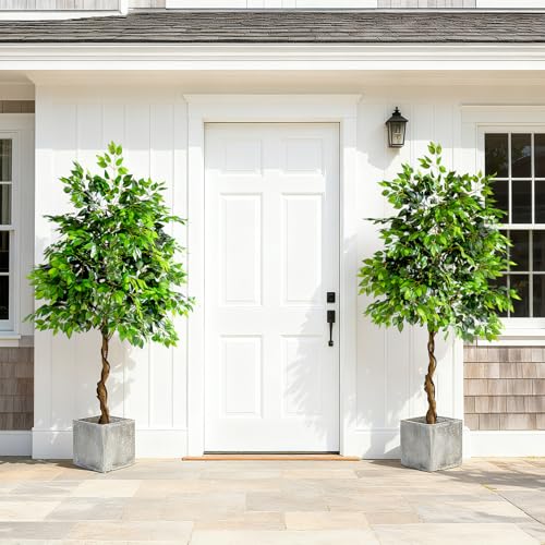 Erimda 7ft Artificial Ficus Tree for Home & Office Decor Faux Silk Plants