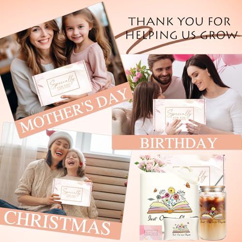 Book Lover Glass Cup with Lid and Straw Gifts Sets for Women