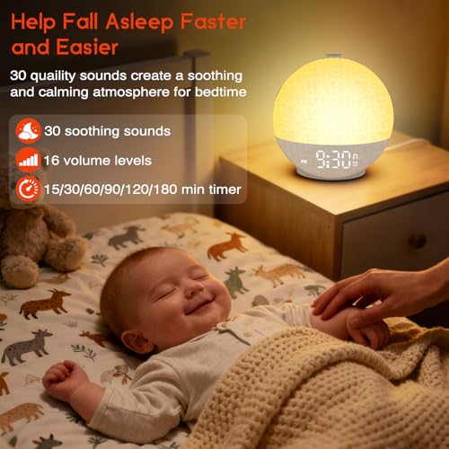 Putty Sunrise Alarm Clock with White Noise Machine & Sunset Simulation