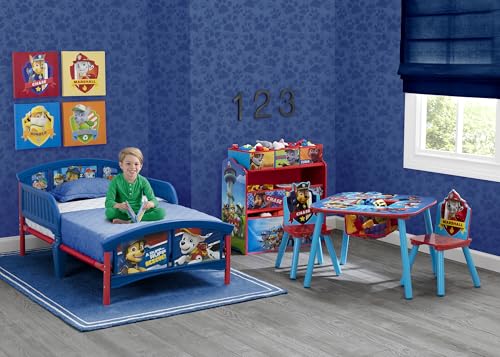 Toddler Bed with Guardrails - Paw Patrol Style for 15 Months+ - Low Height, Fits Standard Mattress - Blue/Red Variation of THIS listing