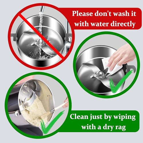 Electric Grain Mill 750g Stainless Steel Food Grinder for Wheat Spices Coffee