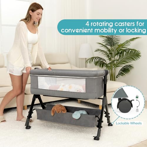 BCOL 3 in 1 Baby Bassinet Bedside Sleeper, Crib for Baby, Adjustable