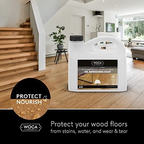 WOCA Oil Refreshing Soap Natural 2.5L Oil Cleaner for Hardwood Floors & Furniture - Pack of 1