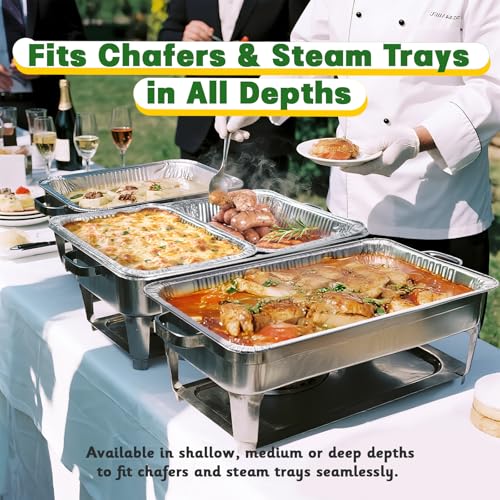 Boxential 21x13 Disposable Aluminum Pans 10 Pack Heavy Duty Deep Baking & Roasting