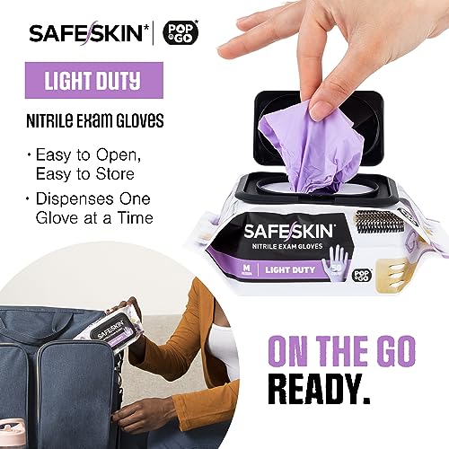 Disposable Nitrile Gloves 200 Medium Powder-Free for Medical, Food & Cleaning - SAFESKIN
