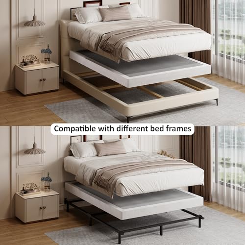 YORMDMO 4 Inch Queen Box Spring, Low Profile Size Spring Only, Sturdy