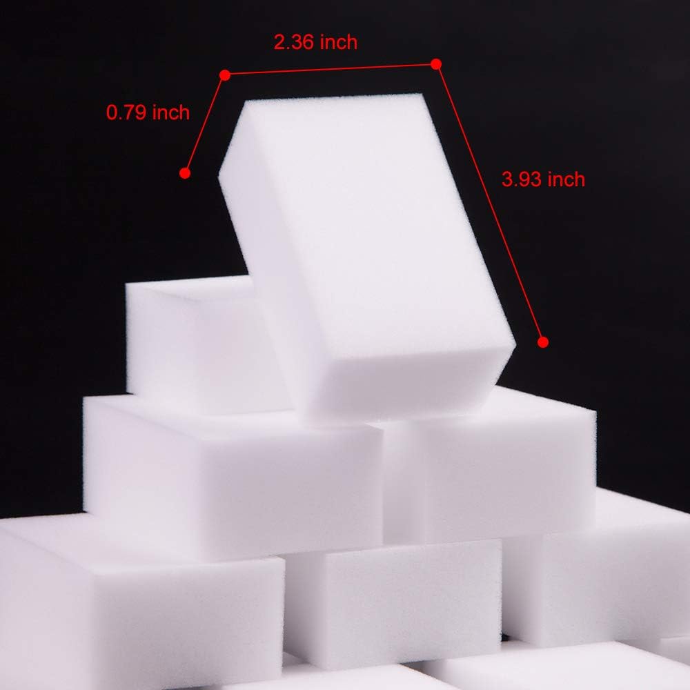 Skiennix Magic Sponge Eraser - Extra Thick Melamine Cleaning Sponges, 100 Pack | Multi-Surface Power Scrubber