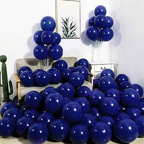 Abbaoww 100 Pcs Navy Blue Balloons 10 Inch Strong Latex Balloons for Party Decoration, Birthday, Wedding, Anniversary, Christmas and Arch Supplies